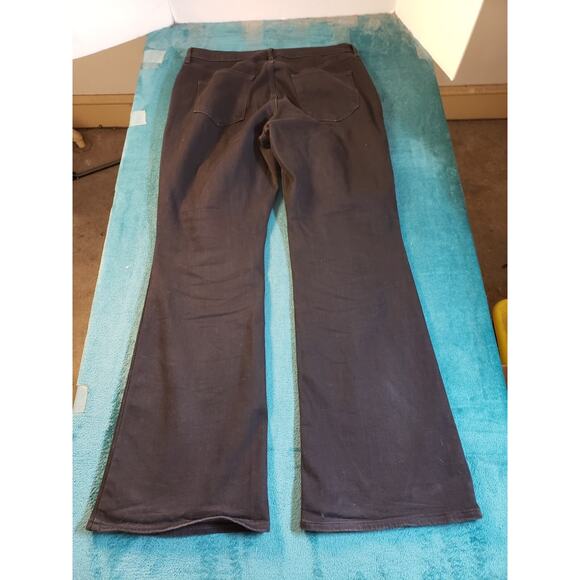 Old Navy Jeans Sz 14 Womens Black Stretch Pants Denim Casual High Rise Flared - Picture 11 of 12
